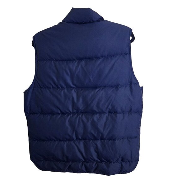 Rainier Down Vintage House Down Blue Puffer Vest High Low Size M - Picture 2 of 5